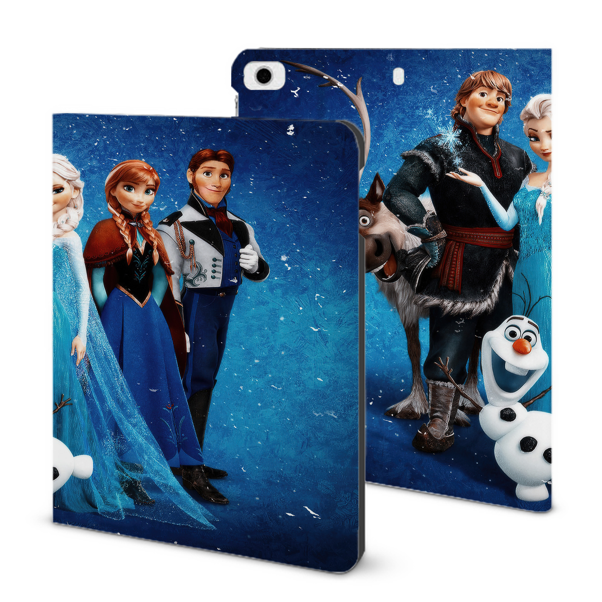 （画像用） アナと雪の女王 アンナ エルサ Frozen Anna Elsa IPad ケース ブック型 PUレザー TPU 耐衝撃 軽量 薄型 ペン収納なし 全面保護 IPad 各モデル対応